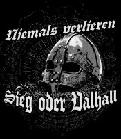 Niemals verlieren Sieg oder Valhall- Kapuzensweat Asgard Walhalla Odin Thor