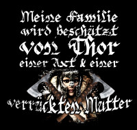 Meine Familie - Ladyshirt Wikingershirt Thor Odin Wotan Runen Walhalla L