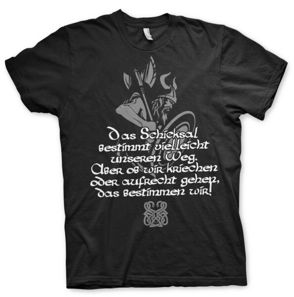 Aufrecht gehen - Tshirt- Odin Thor Walhalla Hugin Munin Grungir Amon Tyr Wotan 2XL
