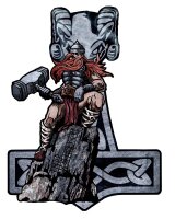 Thor Mjölnir Runenstein - Kindershirt Donar Vikings Wotan Odin Wikinger Valhall