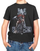 Thor Mj&ouml;lnir Runenstein - Kindershirt Donar Vikings...