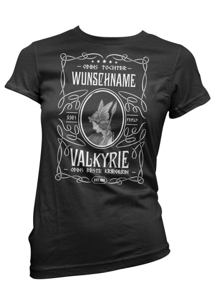 Valkyrie Odins beste Kriegerin DamenTshirt personalisiert Wunschname