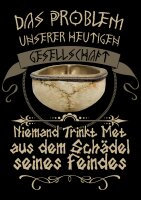 Met aus dem Schädel seines Feindes Herren Tshirt Götter Runen Valhall 4XL