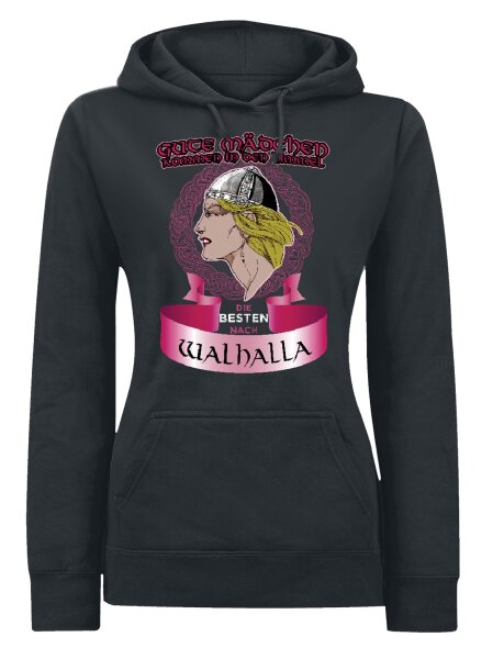 Gute Mädchen kommen in den Himmel die Besten nach Walhalla Damen Hoodie