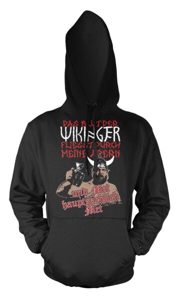 Das Blut der Wikinger fliesst durch meine Adern Herren Hoodie Viking Thor Asgard 3XL