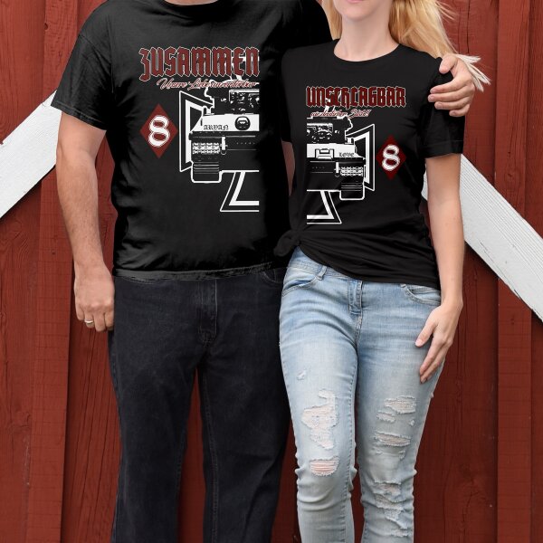 Partnershirt Zusammen unschlagbar Tiger Panzer M-Tshirt Herren
