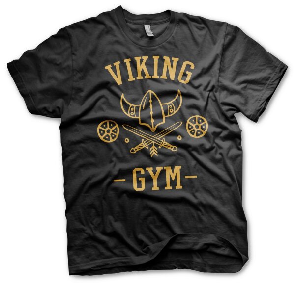 Viking Gym Schild und Schwert M&auml;nner Tshirt Training Sport
