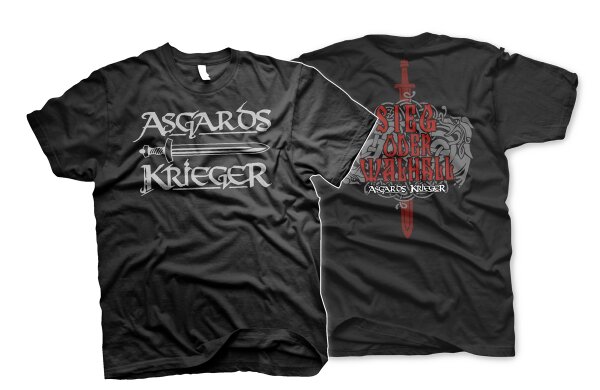 Asgards Krieger Sieg oder Walhall Herren Tshirt 2XL