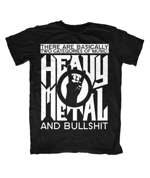 Heavy Metal and Bullshit - Tshirt Rock Pommesgabel Maiden