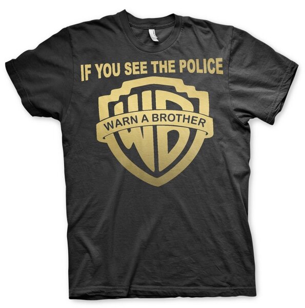 If You see the Police Warn a Brother - Tshirt MC Rocker Biker 1%er onepercenter