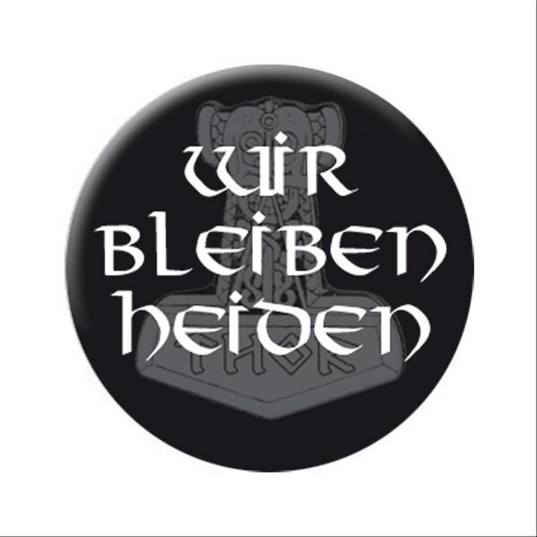 Wir bleiben heiden - Button