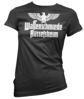 Auto Waffenschmiede R&uuml;sselsheim - Damenshirt KFZ Tuning Auto Zubeh&ouml;r Teile Adler
