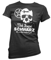 Ich trage schwarz - Ladyshirt Festival Matal 666 Satan...