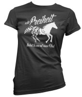 Echte Freiheit - Ladyshirt Pferde Reiten Tiere Reitsport...
