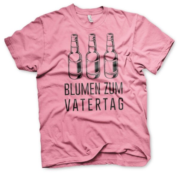 Blumen zum Vatertag - Tshirt Männertag Saufen Bier Pixel Pink-L