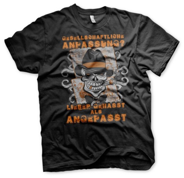 Lieber gehasst als angepasst - Tshirt subkultur punk 4XL