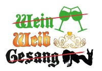 Wein Weib Gesang- JGA Tshirt Hochzeit Ehe