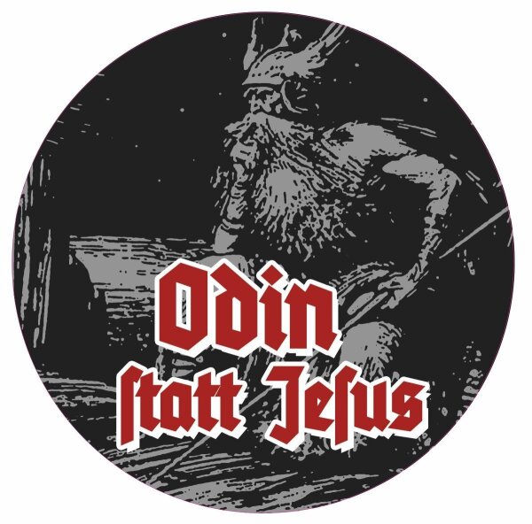 Aufkleber Odin statt Jesus