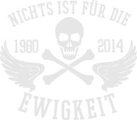 Aufkleber Nichts ist für die Ewigkeit KLEIN Weiss