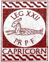 Legio XXII Primigenia Capricorn- Tshirt Cäsar Imperium Romanum Legionär Schwarz-3XL