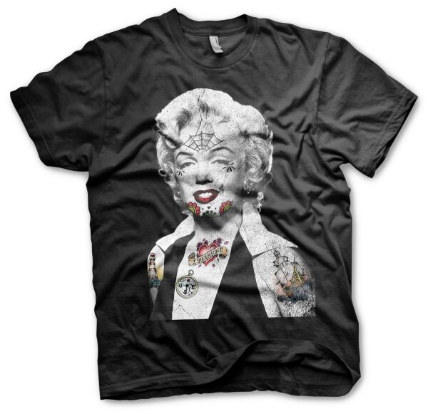 Marilyn Tattoo - Tshirt Biker sexy pin up girl hot rod