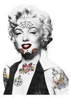 Marilyn Tattoo - Tshirt Biker sexy pin up girl hot rod
