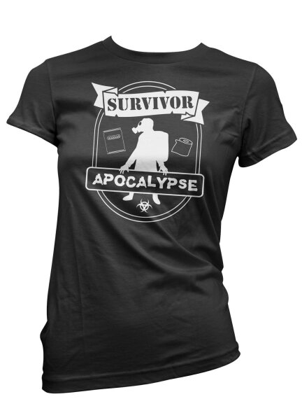 Survivor Apocalypse Ladyshirt Damen Paper Corona Virus Funshirt Klopapier Nudeln