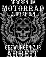 Geboren um Motorrad zu fahren gezwungen zur Arbeit Tshirt Biker Rocker 3XL