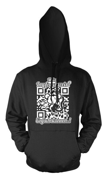 Mein Impfnachweis einfach scannen Hoodie  fun spass Corona Schwachsinn Covid19