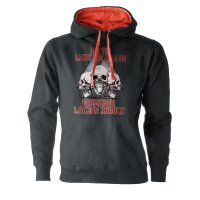 Der Tod lacht uns alle an Germanen lachen zurück  Herren Hoodie Kapuzenpulli