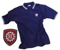 Masterrace-Polo-Zahnrad blau-weiss-L
