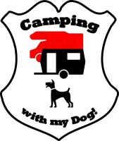 Camping with my Dog! Autoaufkleber