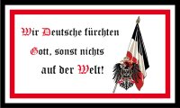 Fahne - Wir Deutsche f&uuml;rchten Gott