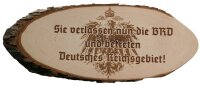 Deutsches Reichsgebiet Holzrindenscheibe