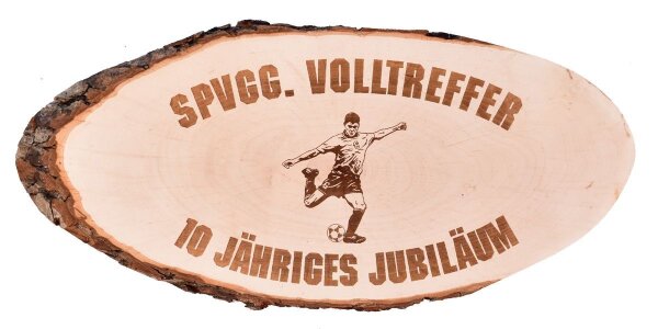 Jubiläums Holzschild Fussball Wunschname