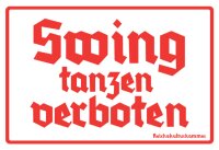 Swing tanzen verboten Reichskulturkammer Blechschild