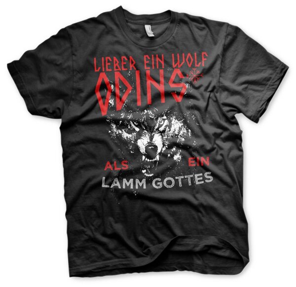 Lieber ein Wolf Odins als ein Lamm Gottes Herren Tshirt