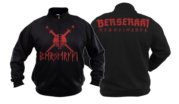 Berserkki Herren Freizeit Jacke Druck ROT