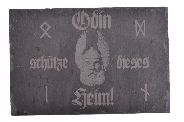 Schiefertafel Odin Schütze dieses Heim 30x20cm