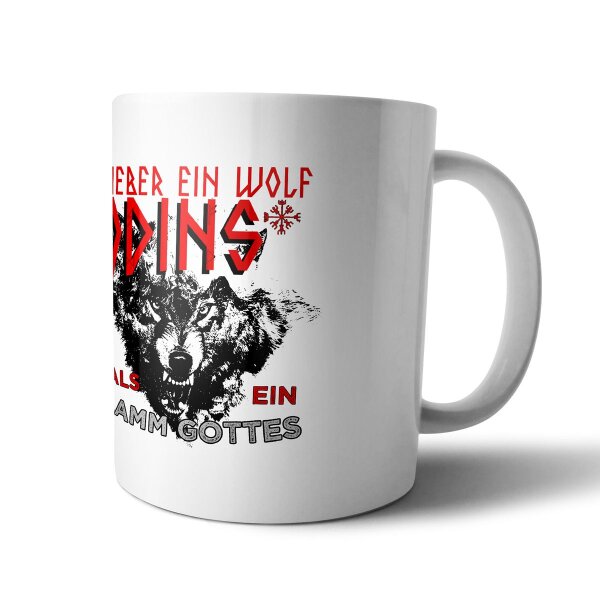 Lieber ein Wolf Odins Tasse