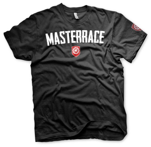 Masterrace Logo Herren Shirt Schwarz-5XL