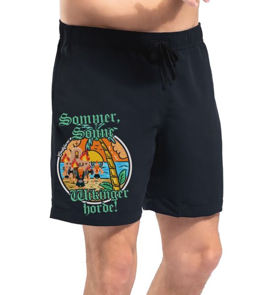 Sommer Sonne Wikinger Horde BADEHOSE Herren L