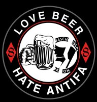 Love Beer Hate Antifa Männertag Vatertag Herren Tshirt M