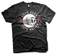 Love Beer Hate Antifa Männertag Vatertag Herren Tshirt 4XL