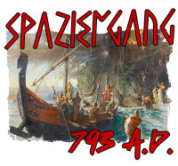 Spaziergang 793 AD DamenTshirt Lindisfarne Wikinger Viking