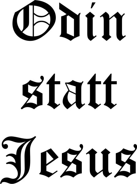 Aufkleber Odin statt Jesus Weiss