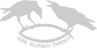 Aufkleber Wir bleiben Heiden Raben Hugin Munin Schwarz