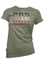 GDR 2 Love it or Leave it DamenTshirt Oliv-M