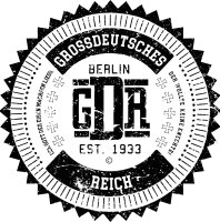 GDR Berlin EST 1933 Grossdeutsches Reich Tshirt Herren Weiß-XL