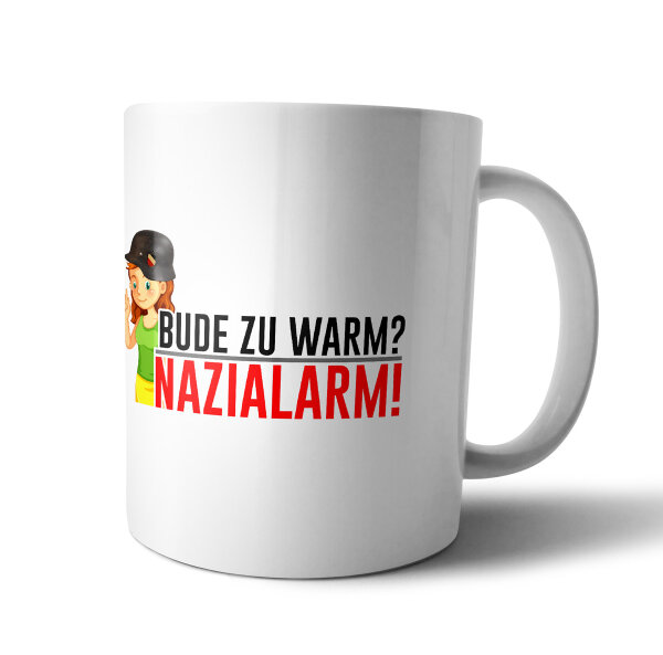 Bude zu Warm Nazialarm Tasse